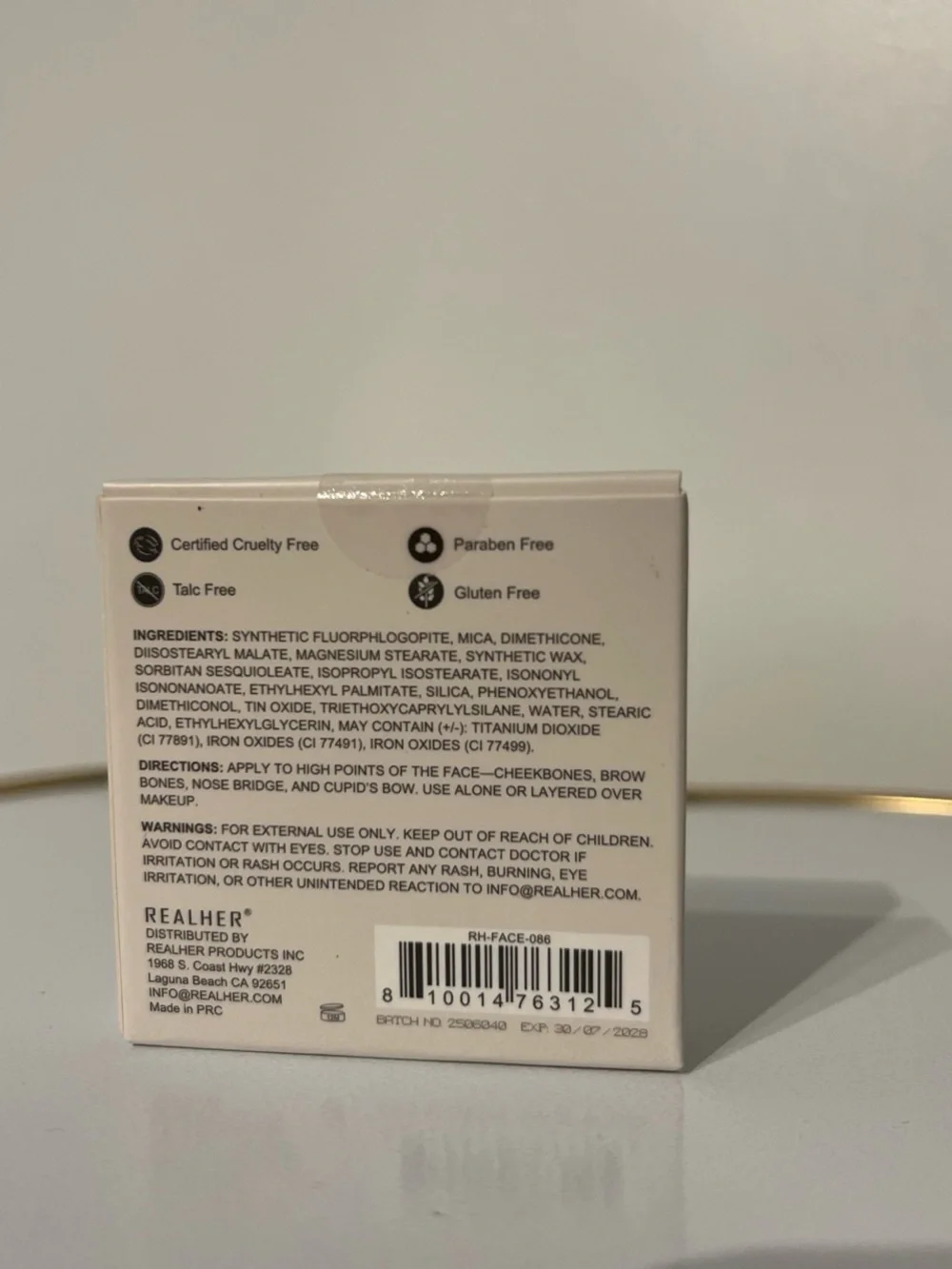 RealHer Pure Resolve Highlighter - Rose Beige Shimmer